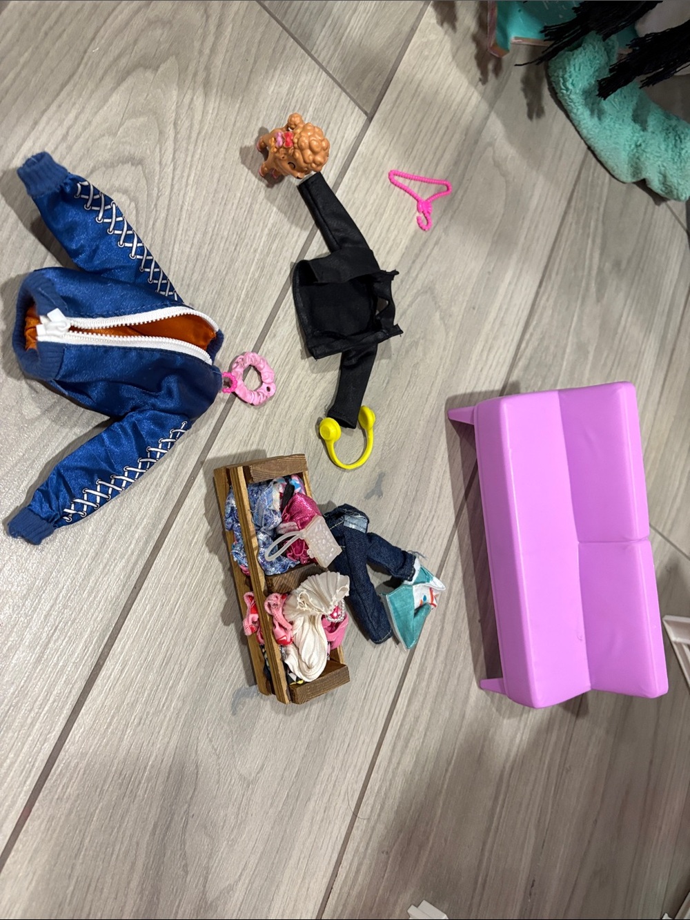 Doll stuff and couch